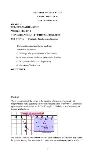 Grade 11 - Worksheets - Mathematics