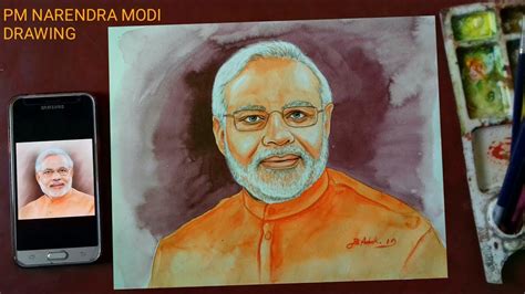 PM NARENDRA MODI DRAWING HOW TO DRAW NARENDRA MODI PORTRAIT STEP BY