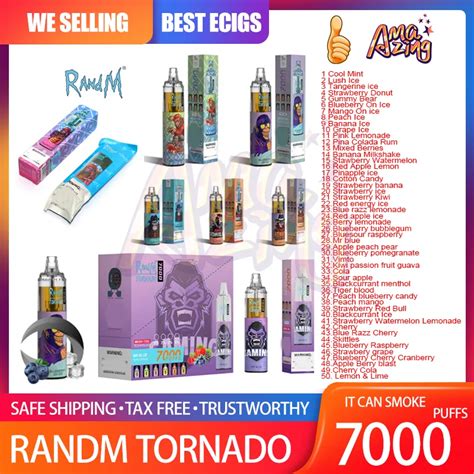 Original Randm Tornado 7000 Puff Disposable Vape Pen 0 8ohm Mesh Coil