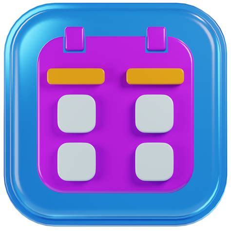 Icono De Calendario 3d 47390814 Png