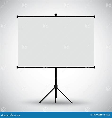 Projector And Blank Projector Screen Vector Illustration