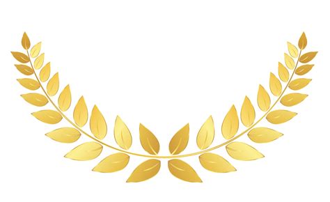 Golden Laurel Wreath Isolated On White Background 3355661 Vector Art