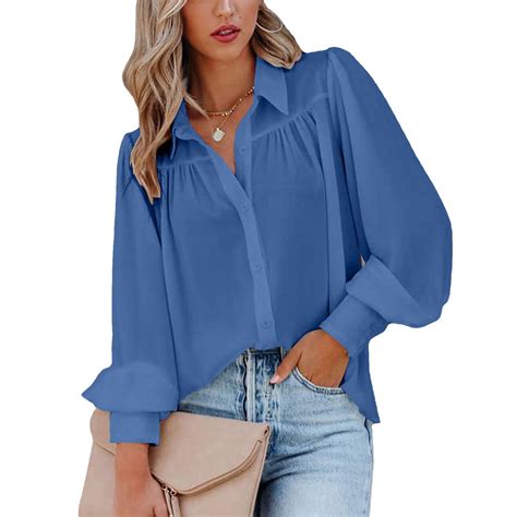 Blouses For Women Dressy Casual Plus Size Comfy Fashion Solid Color