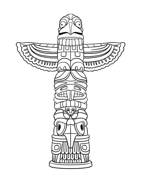 Totem Pole Designs To Color