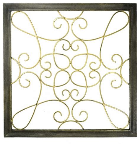 Wood And Iron Wall Decor Black And Gold Mediterranean Wall Accents