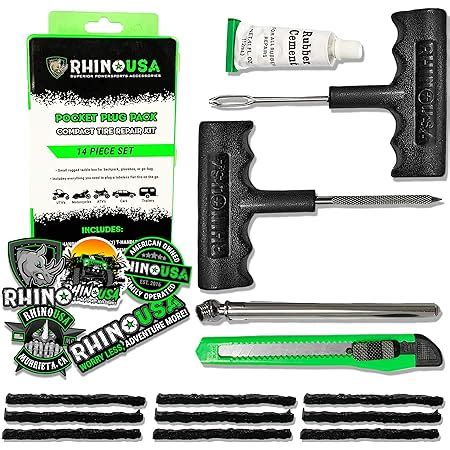 Amazon Rhino USA Tire Plug Repair Kit 86 Piece Fix Punctures