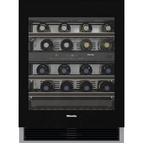 Miele 24 In Undercounter Wine Cooler With Dual Zones And 34 Bottle Capacity Black Pc