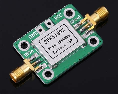 LNA 50 4000 MHz RF Low Noise Amplifier Signal Receiver SPF5189 NF 0 6dB