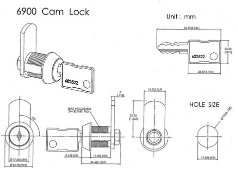 Lot Of Flat Key Cam Lock High Security Disc Tumbler Triple