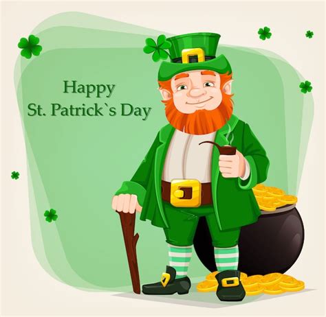 Duende Feliz Dia De San Patricio Vector Premium