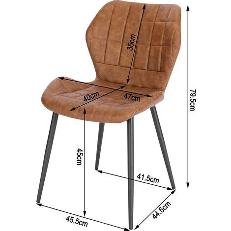 Lot de 6 Chaises Salle à Manger WOLTU Chaise de Cuisine en Simili Cuir