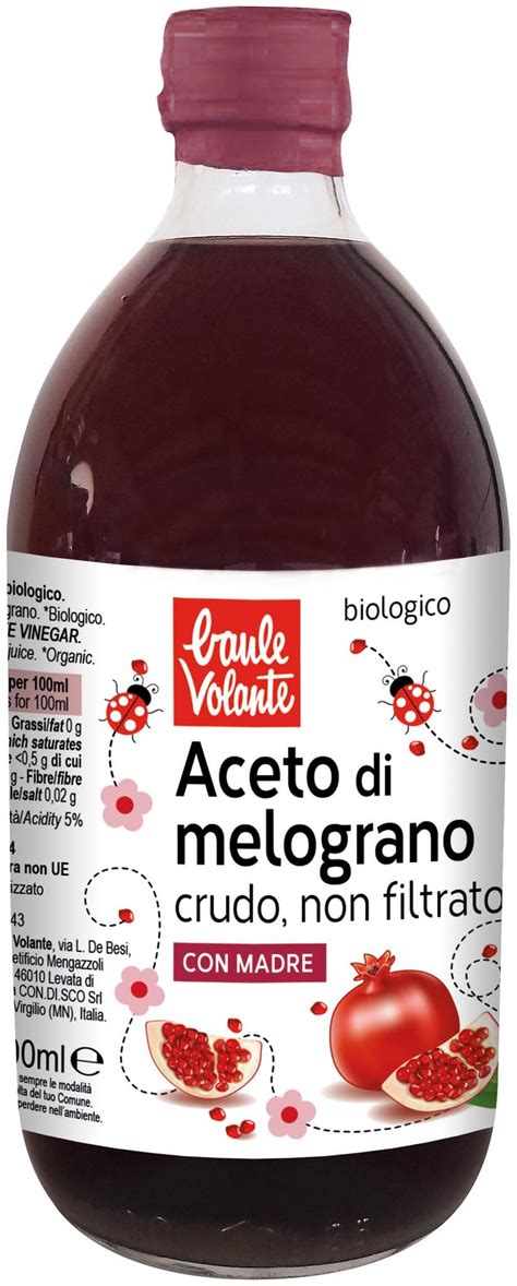 Aceto Di Melograno Non Filtrato Baule Volante Agricoltura Biologica