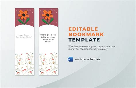 Blank Bookmark Template In Publisher Illustrator Word Pages Psd Download