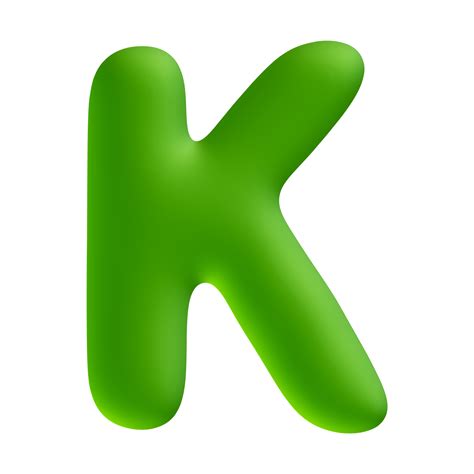 Alphabet Letter K Green 3d Render 19776126 Png