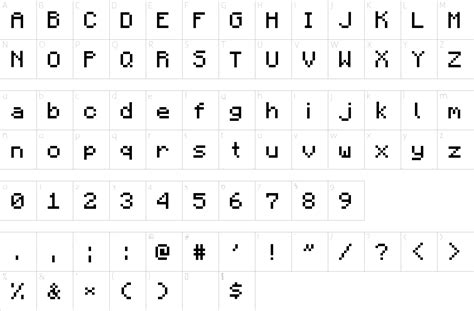 Minecraft Font 1001 Free Fonts