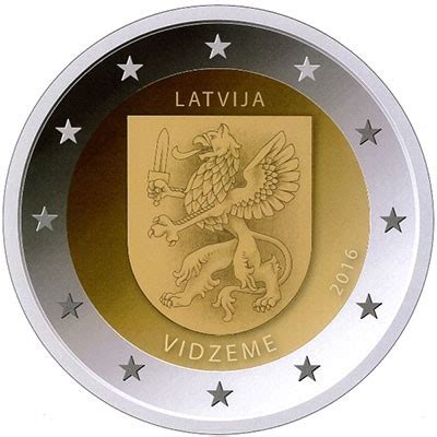 Lettland 2 Euro 2016 Vidzeme 2 Euro Münzen Eurocoinhouse