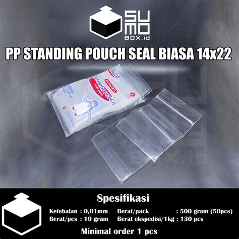 Jual Standing Pouch Plastik X Transparan Gram Snack Klip