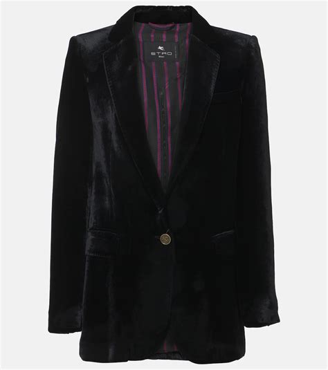 Velvet Blazer In Black Etro Mytheresa