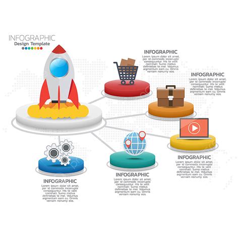 Templat Desain Vektor Infografis Dengan 5 Opsi Langkah Atau Proses