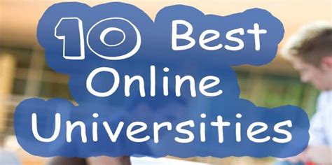 Top 10 Online Universities With Recognized Degrees A Comprehensive