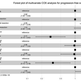 Forest Plot For The Multivariable COX Analysis Of OS Age Extent Of