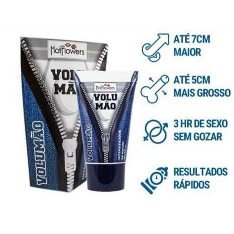Gel Masculino Volumão Intensificador de Macho g Hot Flowers SEX SHOP Produtos Eróticos