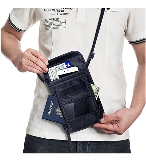 Rfid Travel Neck Wallet Stylish Passports