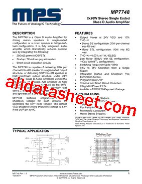 MP7748 Datasheet PDF Monolithic Power Systems