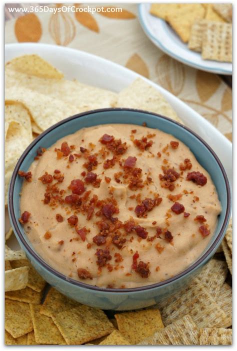 Slow Cooker Warm Cheesy Bacon Bean Dip 365 Days Of Slow Cooking And Pressure Cooking