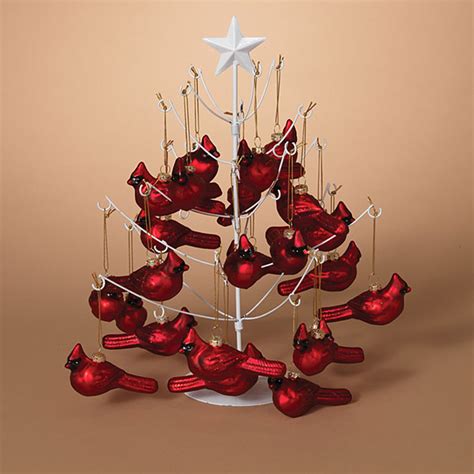 Assorted 4 Glass Cardinal Ornaments Sold Each