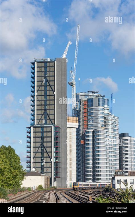 New Tower Apartment Buildings From Vauxhall Station Vauxhall London