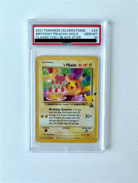 Holo Bleed PSA 10 Birthday Pikachu 25th Anniversary Pokemon