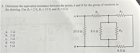 Solved Determine The Equivalent Resistance Between The