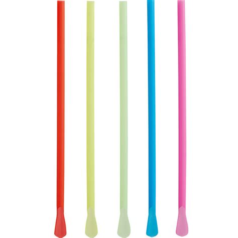 Choice 8 Super Jumbo Boldly Colored Unwrapped Spoon Straw 10000case