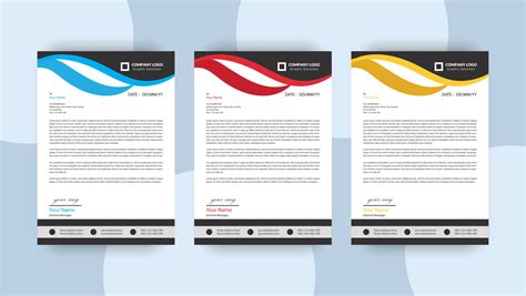 corporate business letterhead design template, 19145289 Vector Art at ...