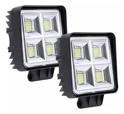 Par Farol Milha Led Extra Forte 192w Trator Caminhão 12v 24v