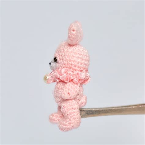 Miniature crochet bunny. Tiny bunny toy. Little bunny croche - Inspire Uplift