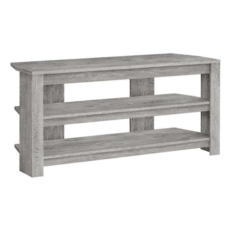 Grey TV Stand Fits TVs up to 55-65 in. with Shelves HD 2501 - The Home Depot