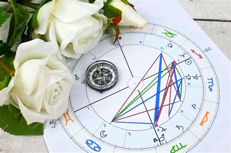 Carta Natal De Astrología Impresa Y Sanación Con Cristales Y Brújula Carta Natal De Astrología