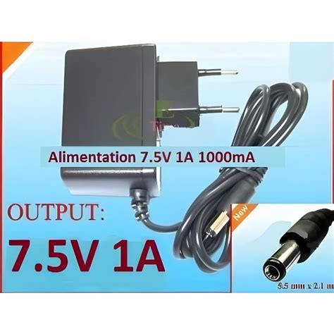 Alimentation Universelle 7 5V 1A 1000mA Achat Vente Alimentation