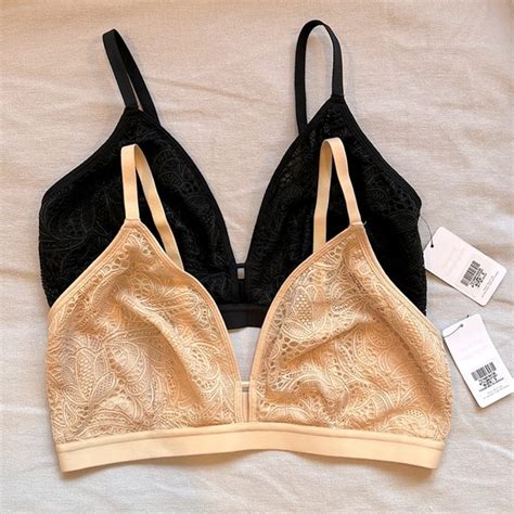 Lively Intimates Sleepwear Lively Palm Lace Busty Bralette Size Black Nude Poshmark