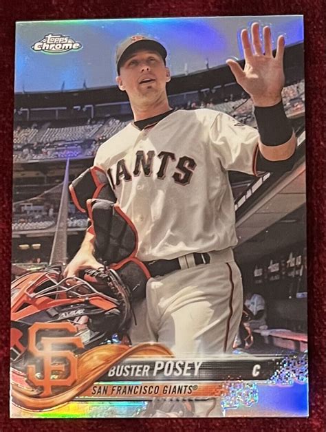 Buster Posey Topps Chrome Image Variation Ssp Refractor Giants