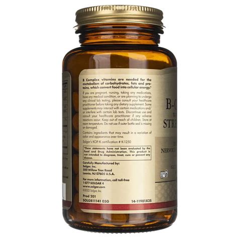Solgar B-Complex with Vitamin C Stress Formula - 250 Tablets – Medpak