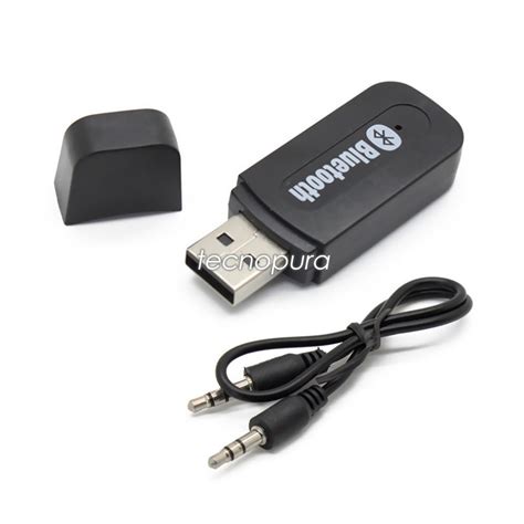 Adaptador Receptor De Audio Bluetooth A Cable 3 5mm Jack Tecnopura