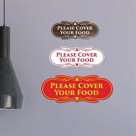 Signs Bylita Designer Please Cover Your Food Sign Etsy