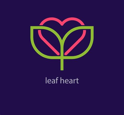 Premium Vector Modern Abstract Heart And Leaf Logo Icon Unique Design Color Transitions