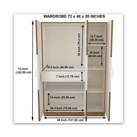 Door Swing Classic Wardrobe In Ivory White Jungle Wood Gloss Finish