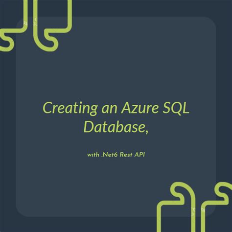 Creating An Azure Sql Database With Net Rest Api E Gabriel Blog