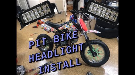 Pit Bike Headlight Install Street Legal Pit Bike Youtube