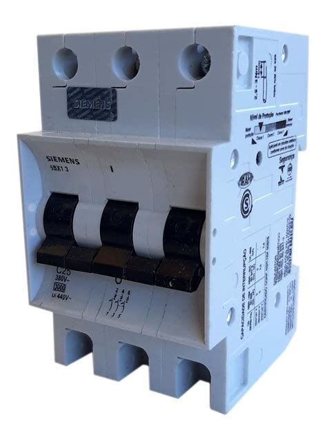 Disjuntor Tripolar Din A Curva C Sx Siemens Mercado Livre